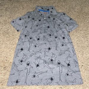 *FINAL SALE* Gray Collared Shark Shirt
